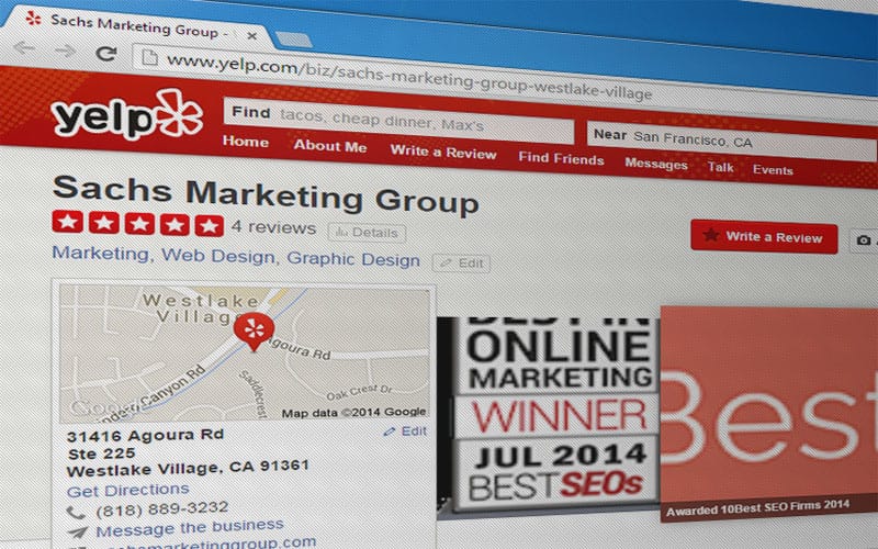 Yelp reviews - Sachs Marketing Group