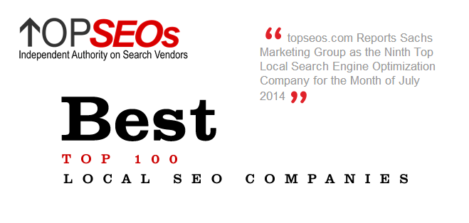 Sachs Marketing Group Awarded Top Local SEO Company for Month of July 2014