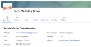 glassdoor reviews sachs marketing group