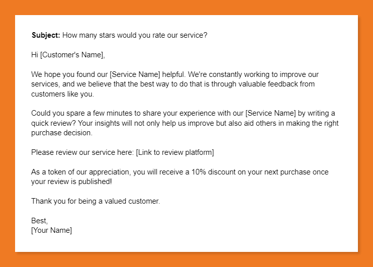 review email template